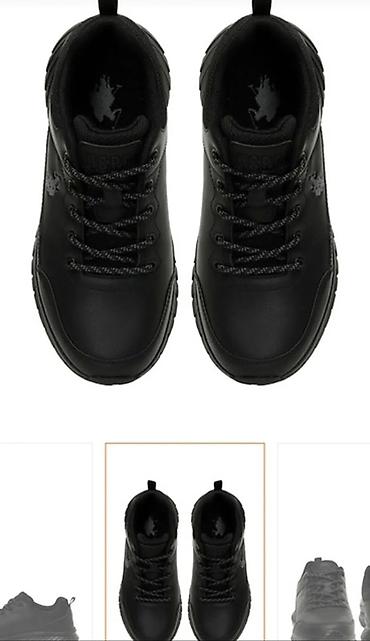 nike air force 1: US Polo Assn. kişi idman ayaqqabısı – tam qara - Model: aşağı boğaz — 3