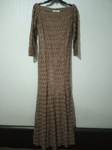 бирюзовое вечернее платье: Вечернее платье, Длинная модель, С рукавами, XL (EU 42), 2XL (EU 44)
