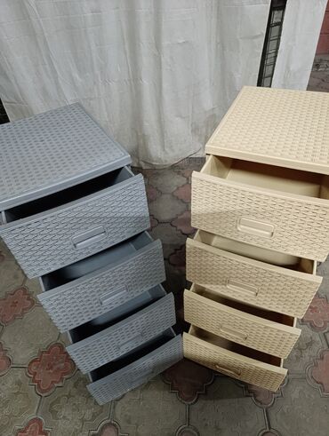 полки стеллажи для магазина: Комод для одежды, Б/у, Без зеркала, Пластик, цвет - Бежевый, Серый, Самовывоз, Платная доставка