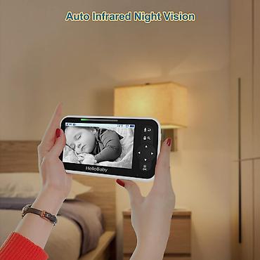 miki: HelloBaby HB6351 Uşaq Nəzarət Kamerası 5 düymlük ekranlı, gecəgörməli — 8