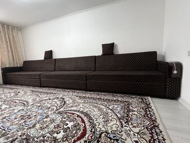 диван выкатной: Диван-кровать, цвет - Коричневый, Б/у