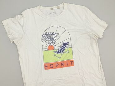 czarne spódniczka w białe kropki: Women`s T-shirt, Esprit, XL (EU 42)