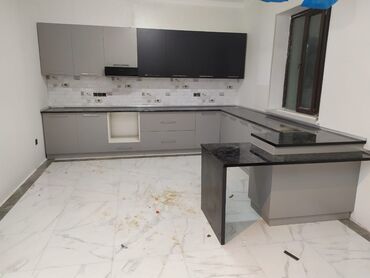 Sifarişlə mətbəx mebeli: Sifarişlə mətbəx dəsti, Özü çəkən petlələr, DSP, Kredit yoxdur, Ödənişli çatdırılma — 12