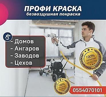 Покраска стен, Покраска потолков, Покраска окон, На масляной основе, На водной основе, Больше 6 лет опыта