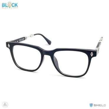 Компьютерные очки: Компьютерные линзы PHOTOCHROMIC + BLUE BLOCK 2в1 Оправа "Chrome — 10