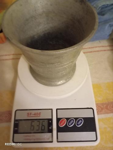 Alüminium havan (dibçək formalı, klasik dizayn) - Material: tökmə