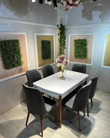 Setovi stolova i stolica: Trpezarijski set – sto sa 6 stolica - Moderan pravougaoni sto sa — 2