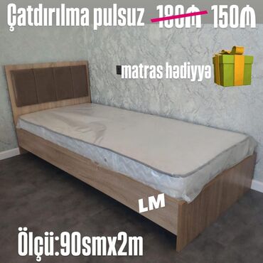 Çarpayılar: Yeni, Təknəfərlik çarpayı, Bazasız, Matras ilə, Siyirməsiz