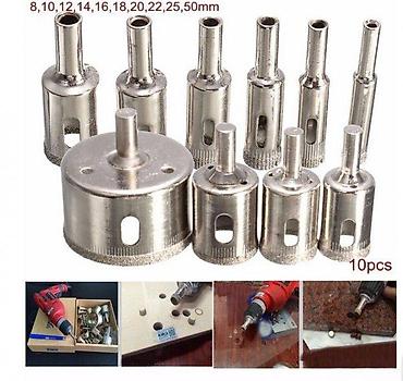3d sto za varenje: DIJAMANTSKI ALAT ZA BUSENJE RUPA 8DO50MM 10 KOM | Set od 10 komada — 2