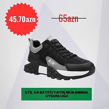 nike air force 1: Qara-boz idman ayaqqabısı razmerler 39-44 - Modell: “AIR” detalı ilə - — 1