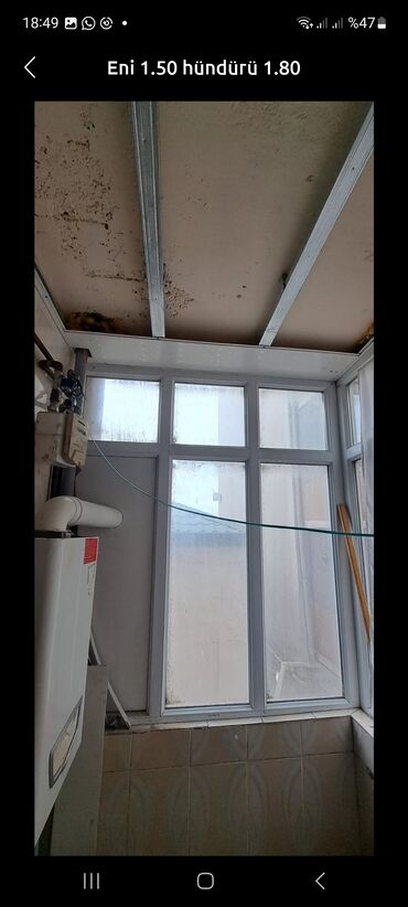 plastik qapi pencere sumqayit: İşlənmiş İki qat şüşə paketi Plastik pəncərə, Еni: 150 sm, Uzunluğu: 175 sm