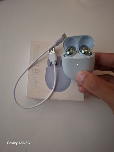 Səs gücləndiriciləri: İşlənmiş Simsiz (Bluetooth) Qulaqcıqlar, Xiaomi, rəng - Mavi