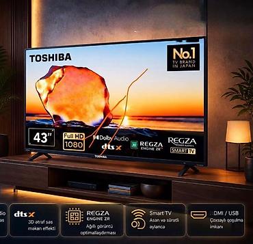 sistem bloku komputer: Yeni Televizor Toshiba QLED 43" FHD (1920x1080), Ödənişli çatdırılma — 1
