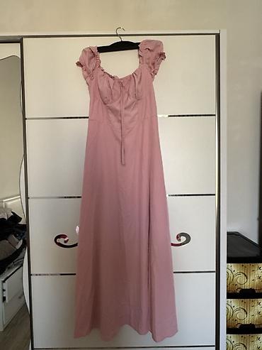 sumqayitda don: Pudra-çəhrayı rəngdə uzun don - Stil: romantik/boho, A-kəsim maxi - — 1