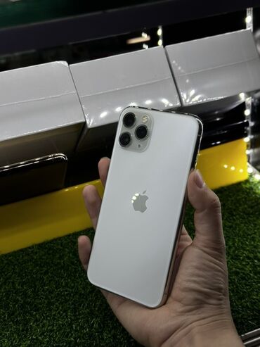 с айклаудом: IPhone 11 Pro, Колдонулган, 256 ГБ, Ак, Куту, 100 %