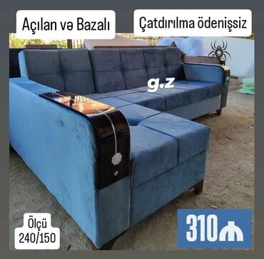 Qonaq otağı dəstləri: Künc divan, Yeni, Açılan, Bazalı