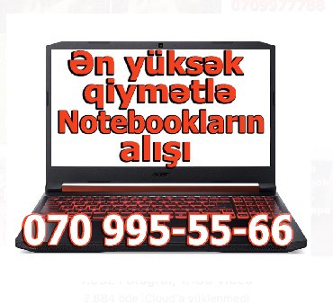 Ən yüksək qiymətə Hər cür işlənmiş və xarab notebook alırıq