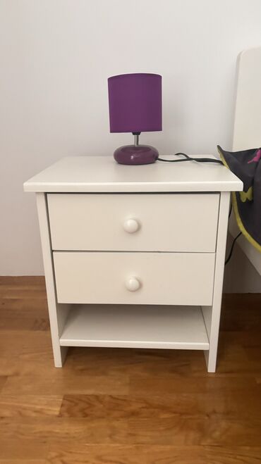 ruski krstur nameštaj kreveti: Nightstand, color - White, Used