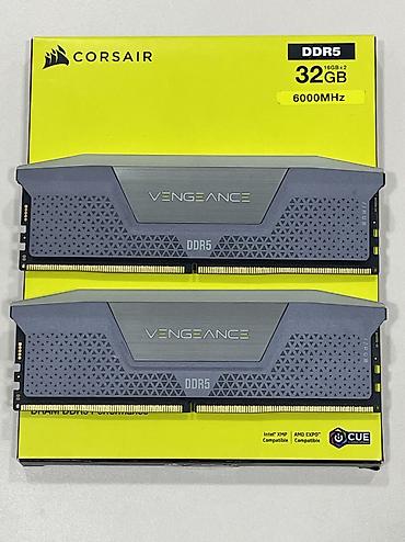 Оперативная память (RAM) для ПК: Оперативная память (RAM) для ПК Corsair, 32 ГБ, > 4000 МГц, DDR5, Для ПК, Б/у — 1