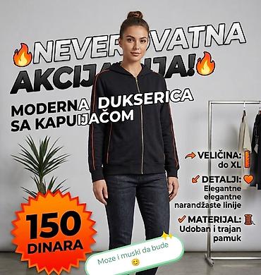 Moderna dukserica sa kapuljačom - Materijal: udoban i trajan pamuk - na lalafo.rs Moderna dukserica sa kapuljačom - Materijal: udoban i trajan pamuk -