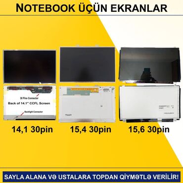 Digər ehtiyat hissələri: Notebook Ekranları SAYLA ALANA VƏ USTALARA TOPDAN QİYMƏTLƏ VERİLİR! — 1