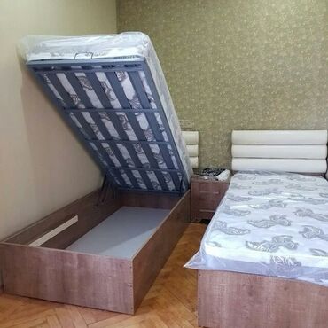 təkli yataq: Новый, Односпальная кровать, С подъемным механизмом, С матрасом, С выдвижными ящиками