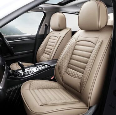 дом на калесах: Чехлы Экокожа, цвет - Бежевый, Universal Seat cover, Новый, Самовывоз, Бесплатная доставка