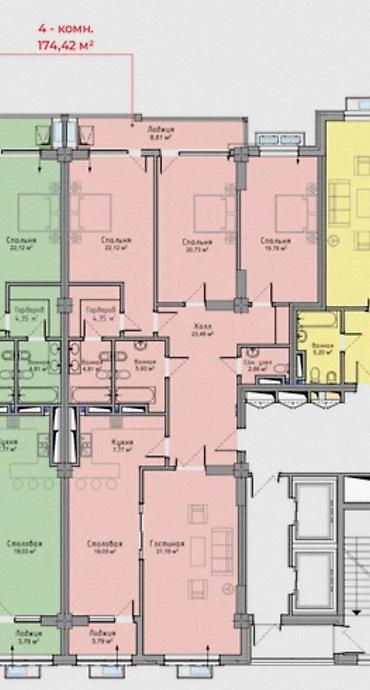 Продажа квартир: 4 комнаты, 174 м², Элитка, 9 этаж, Дизайнерский ремонт — 7
