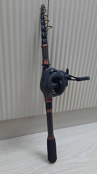 ox və kaman: Baitcasting tipli teleskop balıqçı dəsti - Qarmaq: Karbon lifli — 1