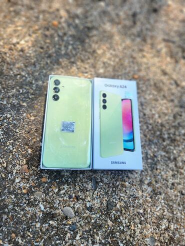 Samsung: Samsung Galaxy A24 4G, 128 GB, rəng - Narıncı, Barmaq izi, Face ID