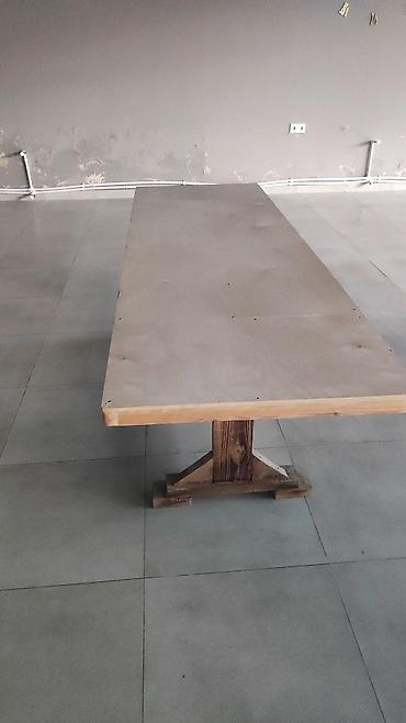 стол для кормления: Taxta uzun masa - Material: təbii ağac karkas, üst hissə — 3
