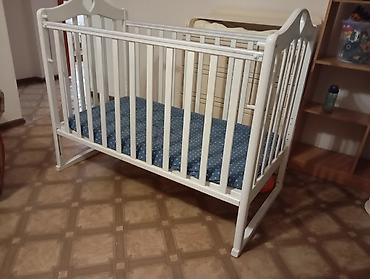 bunk bed: Детская кроватка из дерева, белая. - Опускающаяся (съемная) боковая — 5