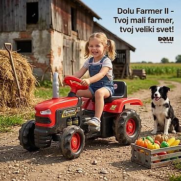 Igračke vozila i dodaci: Dolu Farmer II – dečiji traktor na pedale - Realističan dizajn u — 3