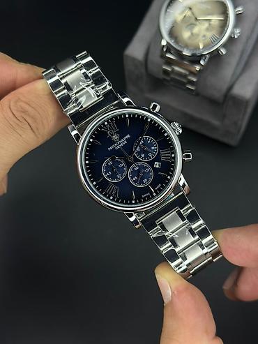 patek: Kvars mexanizmalı kişi qol saatı - Korpus: parlaq polad, yanlarda — 10