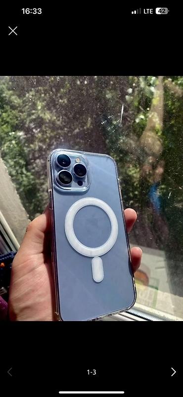 IPhone 13 Pro Max, Б/у, 256 ГБ, Синий, Чехол, 82 %