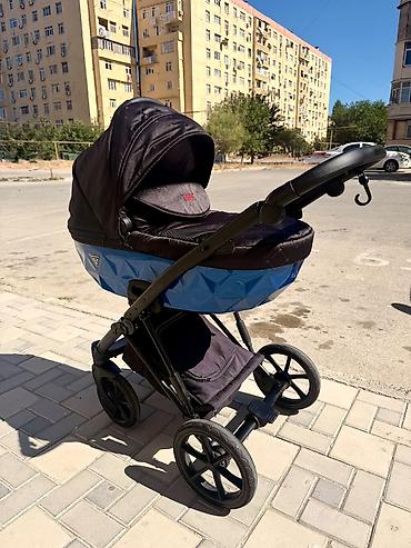 Junama 2-si 1-də uşaq arabası – beşik və oturacaq modullu, 4 təkərli