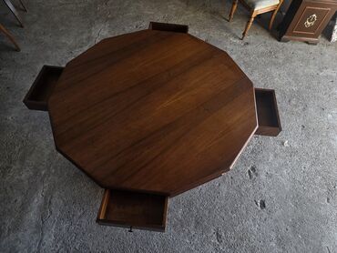 Setovi stolova i stolica: Drveni trpezarijski set – okrugli/višekutni sto sa 4 stolice - — 5