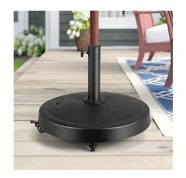 Suncobrani, tende i paviljoni: Postolje za baštenski suncobran sa točkićima – crno - Tip: baza za — 15