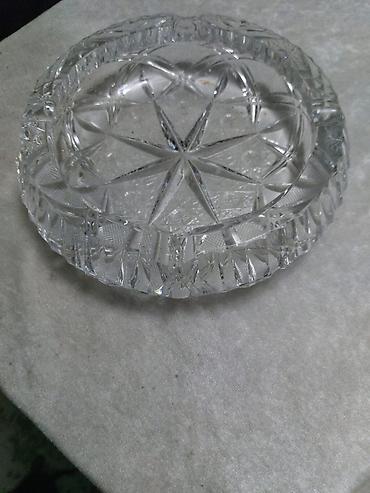 siqaret qabı: Büllur kül qabı - Material: qalın, şəffaf büllur/şüşə - Dizayn: üst — 1