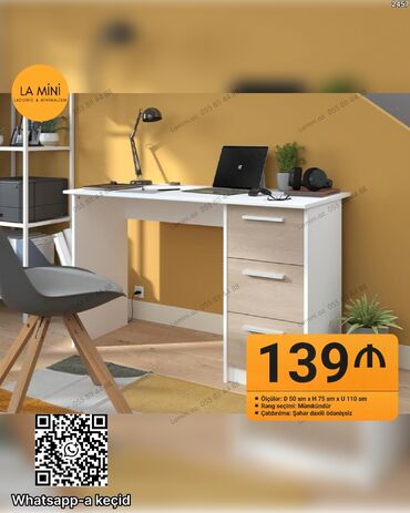 divar sekilleri: LA MINİ iş masasə - Model: Laconic & Minimalism seriyası -