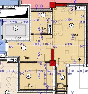 квартира тимура фрунзе: 1 комната, 48 м², Элитка, 10 этаж, ПСО (под самоотделку)