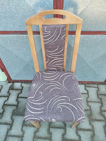 Stolice: Drvena trpezarijska stolica sa naslonom - Konstrukcija: masivno drvo — 18