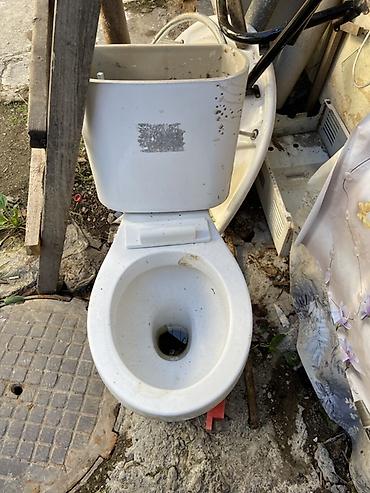 Keramik unitaz komplekti - Material: ağ keramik - Üst su bakı