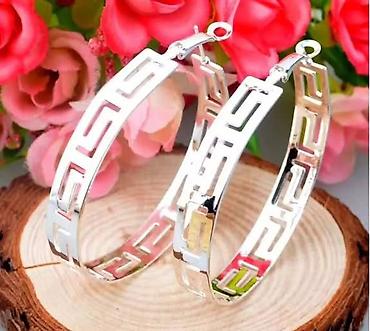 Minđuše: Minđuše – srebrni ton, različiti dizajni - Model 1: Okrugle minđuše — 14