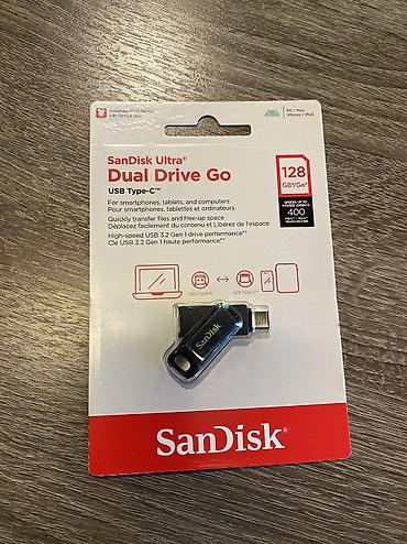 flash: SanDisk Ultra Dual Drive Go – 128 GB USB yaddaş - İkiqat konnektor — 1