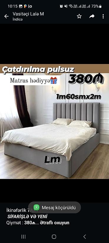 Sifarişlə mebel: İkinəfərlik _*TAXT*_ _*SİFARİŞLƏ VƏ YENİ*_ Qiymət : *380₼* Ölçü — 1
