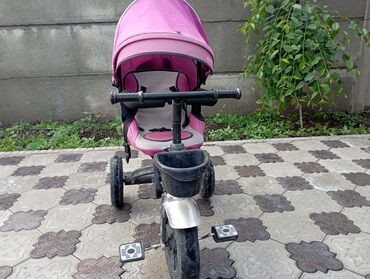 детский велосипед ош: Коляска, цвет - Фиолетовый, Б/у