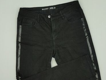 stradivarius spodnie czarne z wysokim stanem: Beloved, Jeansy damskie, rozmiar M