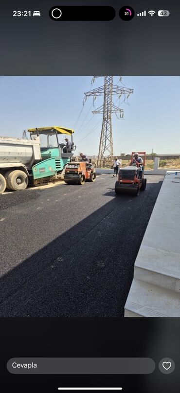 Plitə işləri: Asfaltlama xidməti və yol xətləri çəkilməsi xidməti - Həyət, bağ evi