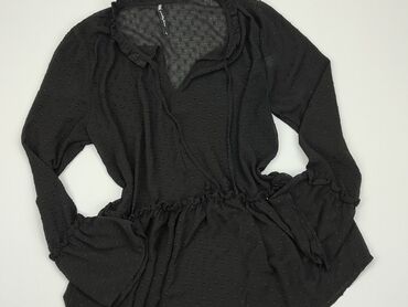 czarne bluzki z długim rękawem damskie: Bluzka Damska, L, stan - Dobry
